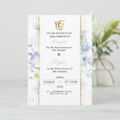 Elegant Floral Rokha Ceremony Invitation Einladung (Stehend Vorderseite)