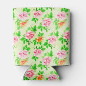 Elegant Floral Roses Green Leaves Pattern-23675 Dosenkühler (Rückseite)