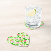 Elegant Floral Roses Green Leaves Pattern-23675 Untersetzer (Vor Ort)