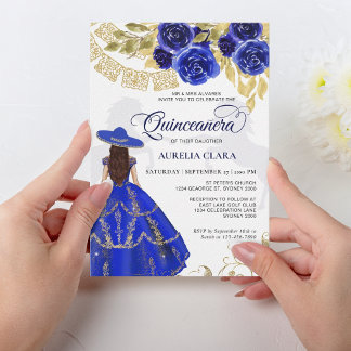 Elegant Floral Royal Einladung