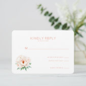 Elegant Floral RSVP Card (Stehend Vorderseite)