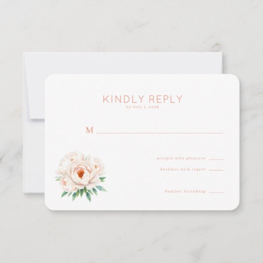 Elegant Floral RSVP Card (Vorderseite)