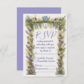 Elegant Floral RSVP Card 5x3.5 - Hand-Drawn Art (Vorne/Hinten)