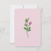 Elegant Floral RSVP Card in Soft Pink for Wedding  (Rückseite)