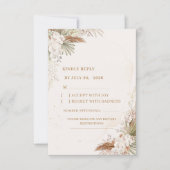 Elegant Floral RSVP Card | White Flowers & Gold  (Vorderseite)
