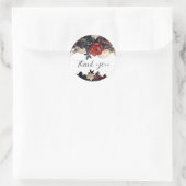 Elegant Floral Runder Aufkleber (Tasche)