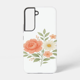 Elegant floral Samsung Case for Women - Pastel Galaxy Hülle