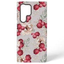 Elegant Floral Samsung Galaxy Case with Red Roses