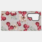 Elegant Floral Samsung Galaxy Case with Red Roses Hülle (Rückseite (Horizontal))
