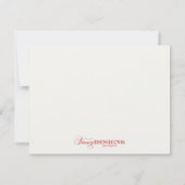 Elegant Floral Save the Date (Rückseite)