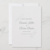 Elegant Floral Save the Date (Vorderseite)