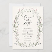 Elegant Floral Save the Date (Vorderseite)