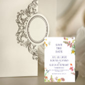 Elegant Floral Save the Date Card Einladung