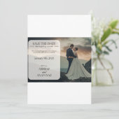 Elegant Floral Save the Date Card – Modern Wedding (Stehend Vorderseite)