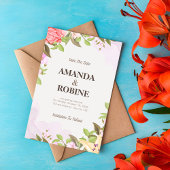 Elegant Floral Save the Date Einladung
