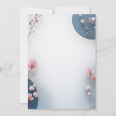 Elegant Floral Save the Date Wedding Card  (Rückseite)