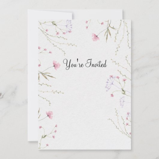 Elegant Floral Save the Date Weeding Einladung (Rückseite)