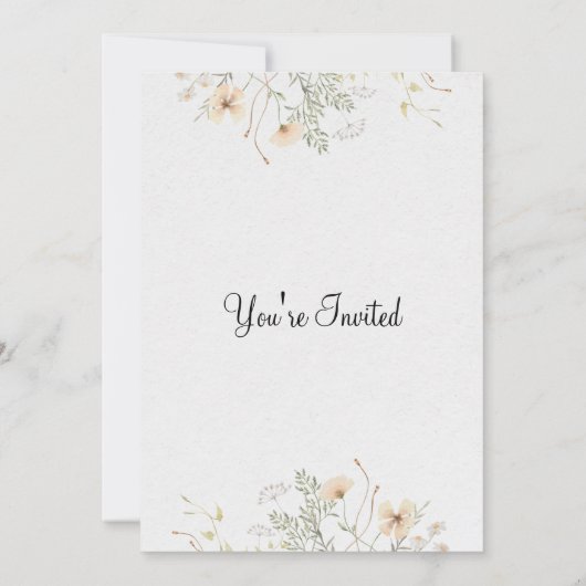 Elegant Floral Save the Date Weeding Einladung (Rückseite)