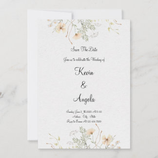 Elegant Floral Save the Date Weeding Einladung