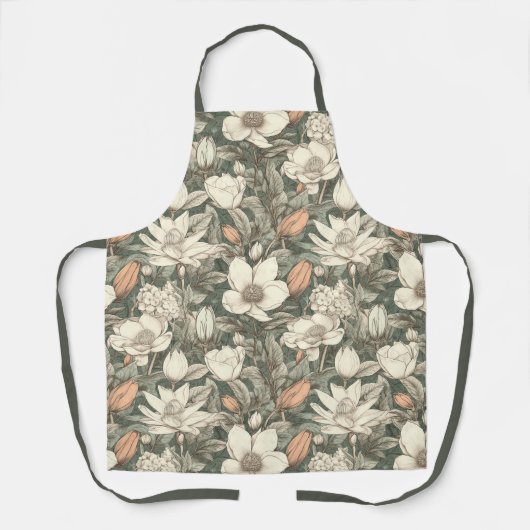 Elegant Floral Schürze (Vorderseite)