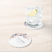 Elegant Floral Script 60. Geburtstag Untersetzer (Vor Ort)