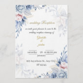Elegant Floral Script Personalized Wedding Card Einladung (Vorderseite)