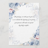Elegant Floral Script Personalized Wedding Card Einladung (Rückseite)