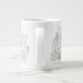 Elegant Floral Script Saying Boho Line Art Jumbo-Tasse (Rückseite)
