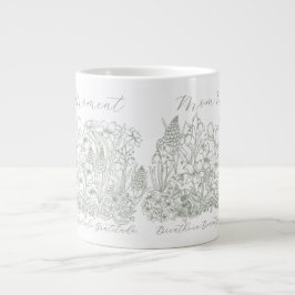 Elegant Floral Script Saying Boho Line Art  Jumbo-Tasse