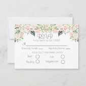 Elegant Floral Script Wedding RSVP Karte (Vorderseite)