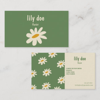 Elegant Floral Seller Business Card Visitenkarte