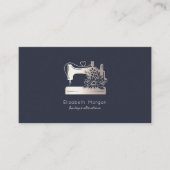 Elegant Floral Sewing Machine Seamstress or Tailor Visitenkarte (Vorderseite)