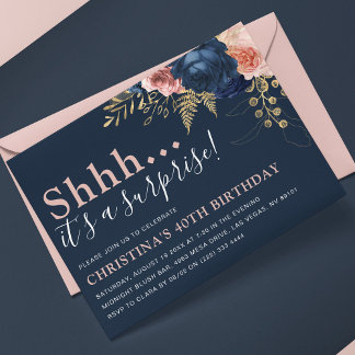 Elegant floral shhh..Es ist eine Überraschung zum Einladung
