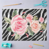 Elegant Floral Silver Tiger Seidenpapier (Basteln)