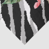 Elegant Floral Silver Tiger Seidenpapier (Ausschnitt)