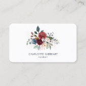 Elegant Floral Simple Visitenkarte (Vorderseite)