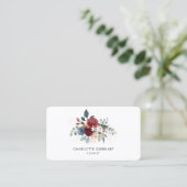 Elegant Floral Simple Visitenkarte (Stehend Vorderseite)