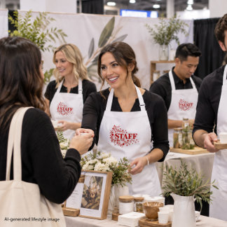 Elegant Floral STAFF Apron | Shop, Café & Event St Schürze
