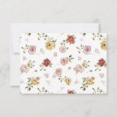 Elegant Floral Summer Wedding RSVP Karte (Rückseite)