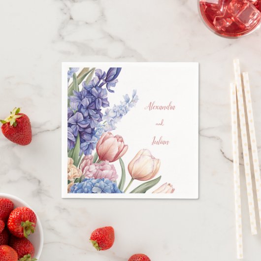 Elegant Floral Table Napkin Serviette (Beispiel)