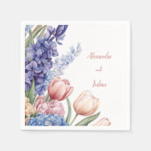 Elegant Floral Table Napkin Serviette (Vorderseite)