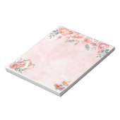 Elegant Floral Tea Party Notepad Notizblock (Rotiert)