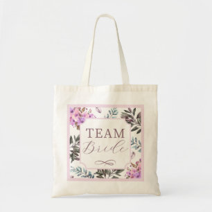 Elegant Floral Team Bride Tragetasche