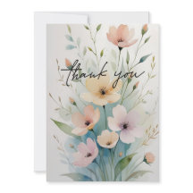 Elegant Floral Thank You Card