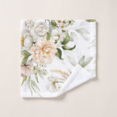 Elegant floral towels with soft, pastel flowers  badhandtuch set (Waschlappen)