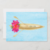 Elegant Floral Tropical Beach Hawaii Wedding Einladung (Rückseite)