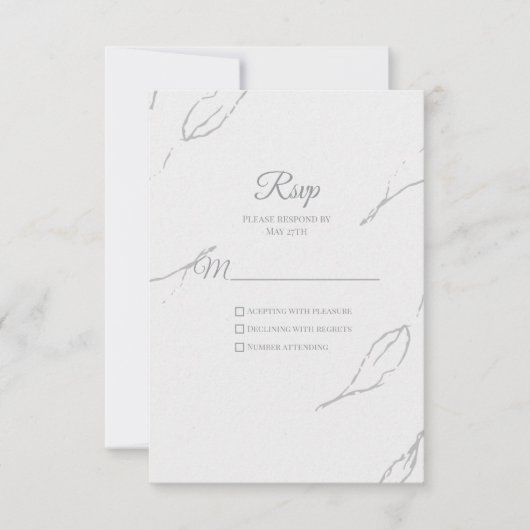 Elegant Floral UAwg RSVP Karte (Vorderseite)