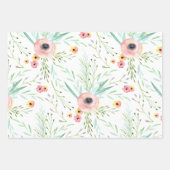 Elegant Floral Unicorn Geschenkpapier Set (Vorderseite 3)