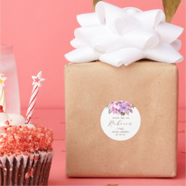 Elegant Floral Vielen Dank Brautparty Runder Aufkleber