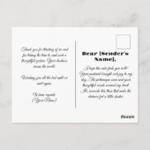 Elegant Floral Vielen Dank Postcard Postkarte (Rückseite)